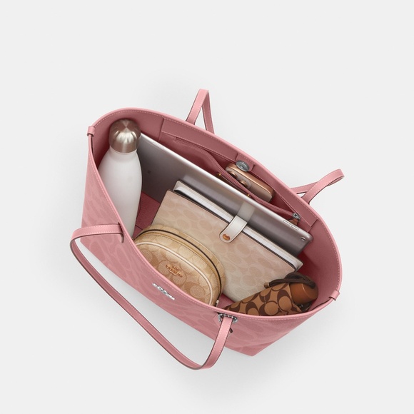 City Tote Bag In Signature Canvas - Picture 3 of 10